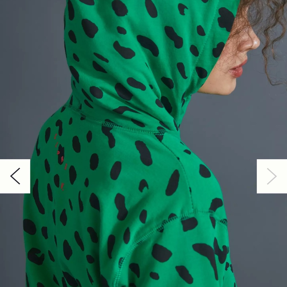 Clare V. Green Cheetah Spotted Hoodie - Picture 4 of 14